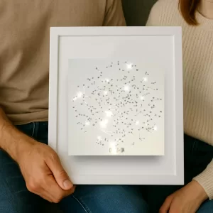 15 Year Anniversary Gift Crystal Star Map