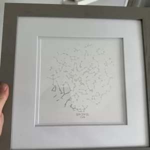 15 year anniversary gift idea – personalized crystal star map print with crystals. Best crystal anniversary gift!